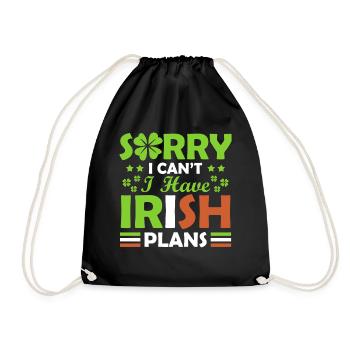 Désolé, je ne peux pas, j’ai l’irlandais - Sac de sport léger - noir - Devant