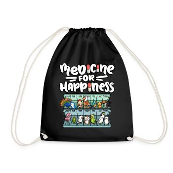 Médecine pour le bonheur Mignon Faune - Sac de sport léger - noir - Devant