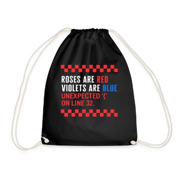 Chemise de programmeur, tee d’erreur inattendu sur la ligne 32 - Sac de sport léger - noir - Devant