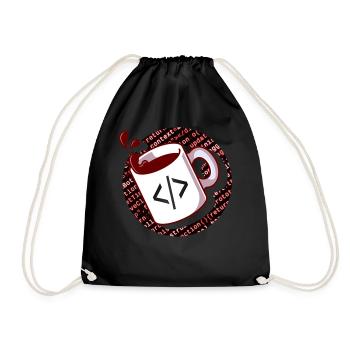 Chemise Programmeur, Code JavaScript Amateur de café - Sac de sport léger - noir - Devant
