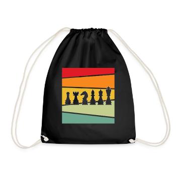 Échecs Rétro - Sac de sport léger - noir - Devant