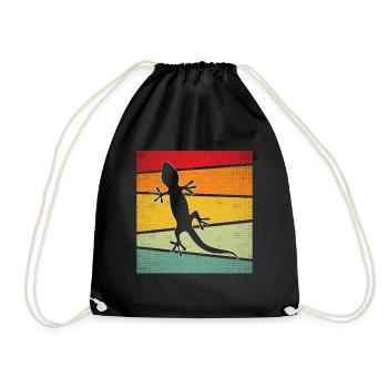 Lézard Rétro - Sac de sport léger - noir - Devant
