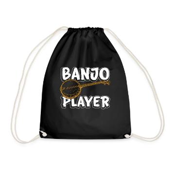 Banjo Player Musical Instrument Loves Folk Music - Turnbeutel - Schwarz - Vorne