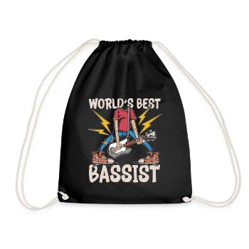 Bass Guitar World's Best Bassists Guitar Player - Turnbeutel - Schwarz - Vorne