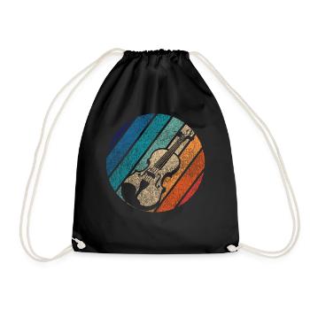 Violon Violoniste Rétro Vintage - Sac de sport léger - noir - Devant