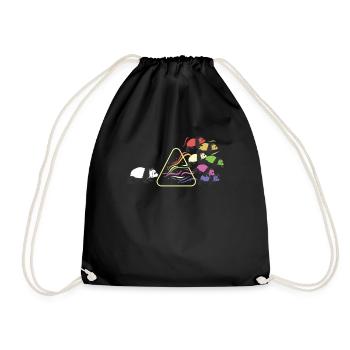 Panda Prisme Arc-en-ciel Lumière Drôle Physique - Sac de sport léger - noir - Devant