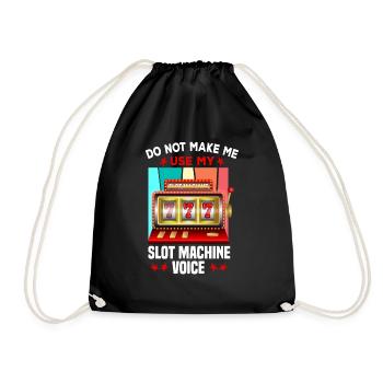 Casino Gambling Slot Machine à sous Jeu de cartes - Sac de sport léger - noir - Devant