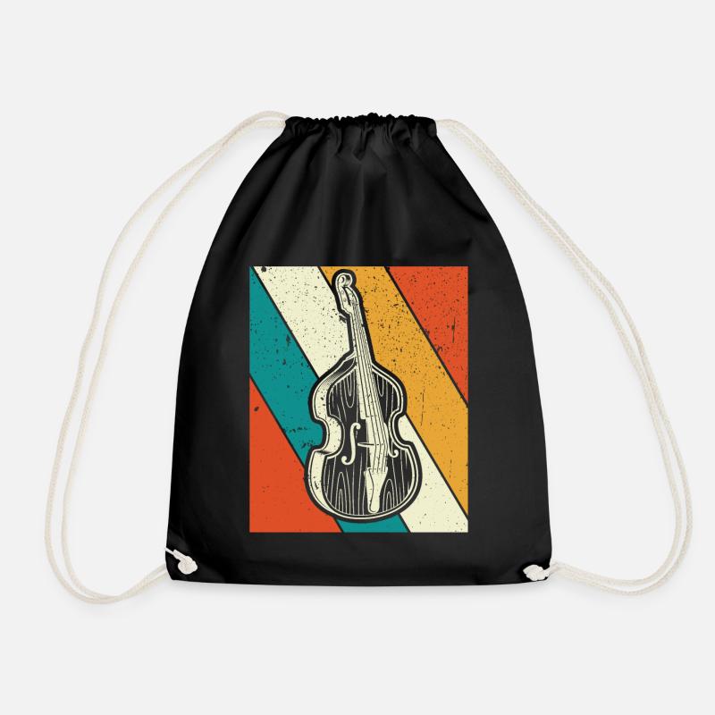 Double bass Double bass player Double bass player - Drawstring Bag - black