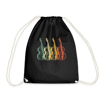 Double bass Double bass player Double bass player - Drawstring Bag - black - Front