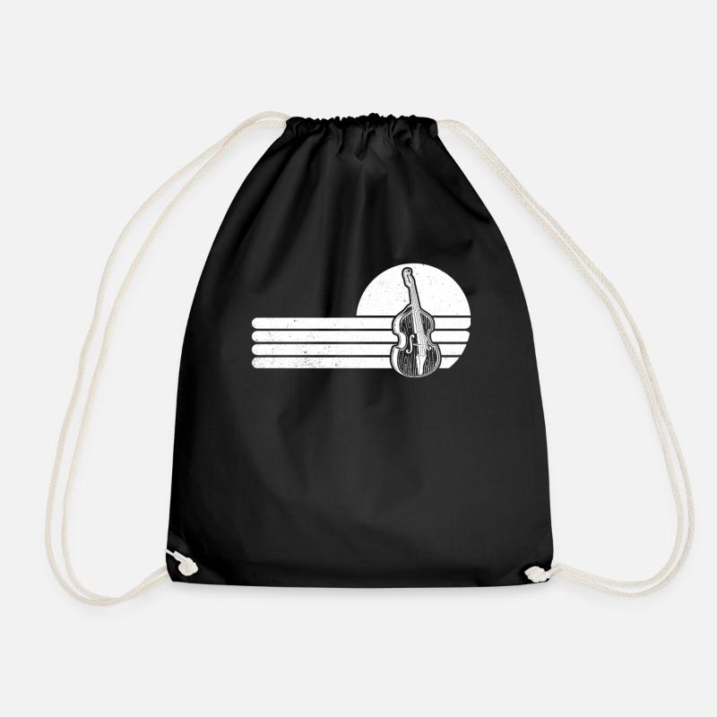 Double bass Double bass player Double bass player - Drawstring Bag - black
