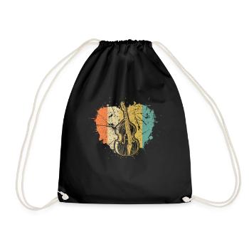 Double bass Double bass player Double bass player - Drawstring Bag - black - Front