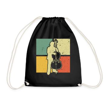 Double bass Double bass player Double bass player - Drawstring Bag - black - Front
