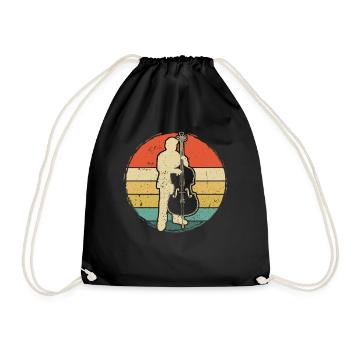 Double bass Double bass player Double bass player - Drawstring Bag - black - Front