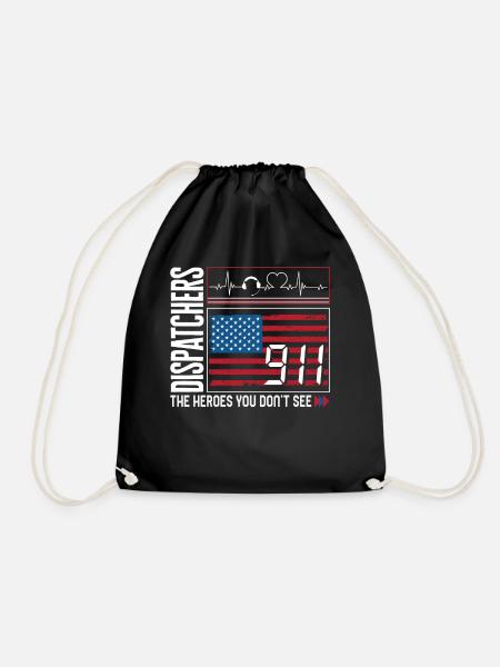 Dispatcher Shirt, The Heroes You Don't See USA - Turnbeutel - Schwarz