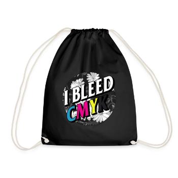Chemise de graphiste, je saigne CMJN couleur florale - Sac de sport léger - noir - Devant