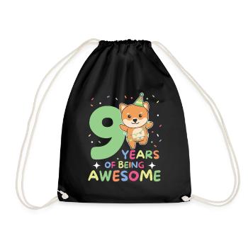 Shiba Inu à l’occasion de ses 9 ans - Sac de sport léger - noir - Devant