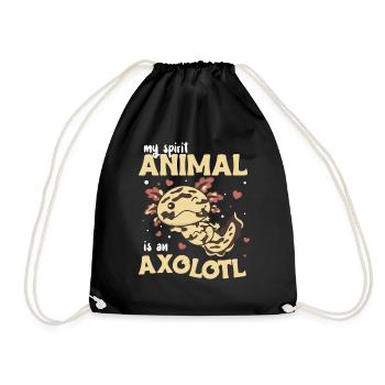 Mon animal spirituel est un axolotl doux axolotl - Sac de sport léger - noir - Devant