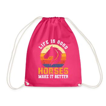 Cool Retro Vintage Cheval Hanovrien Cadeau - Sac de sport léger - fuchsia - Devant