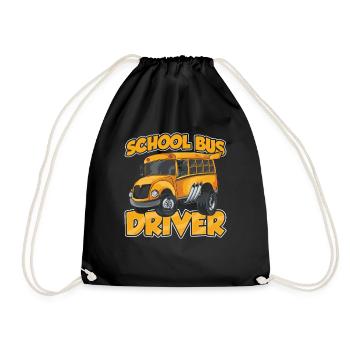 Chauffeur d’autobus scolaire Autobus scolaire Conduite d’autobus - Sac de sport léger - noir - Devant