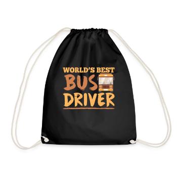 Der Beste Busfahrer Der Welt Reisebus Busfahren - Turnbeutel - Schwarz - Vorne