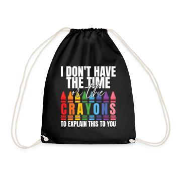 Je n’ai ni le temps ni les crayons - Sac de sport léger - noir - Devant