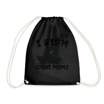Je pêche pour ne pas étouffer les gens Pêcheur - Sac de sport léger - noir - Devant