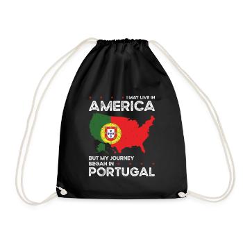 Né portugais Portugal États-Unis - Sac de sport léger - noir - Devant