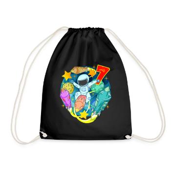 7 ans anniversaire - Sac de sport léger - noir - Devant