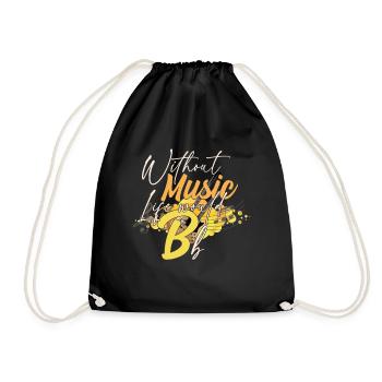 Sans musique, la vie serait B Flat Quote - Sac de sport léger - noir - Devant