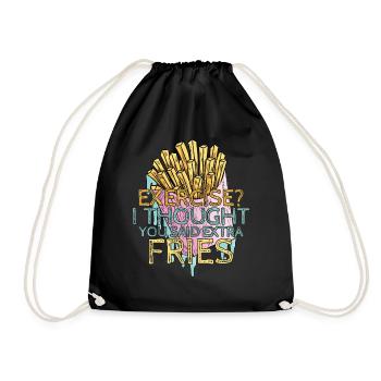 Exercice Je pensais que vous aviez dit frites supplémentaires - Sac de sport léger - noir - Devant