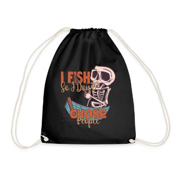Je pêche pour ne pas étouffer les gens Pêcheur - Sac de sport léger - noir - Devant