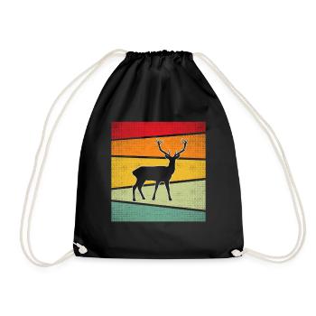 Hirsch Rétro - Sac de sport léger - noir - Devant