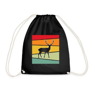 Hirsch Rétro - Sac de sport léger - noir - Devant