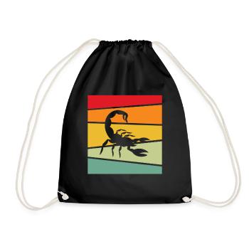 Skorpion Retro - Turnbeutel - Schwarz - Vorne