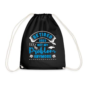 2023 retired, no longer my - Drawstring Bag - black - Front