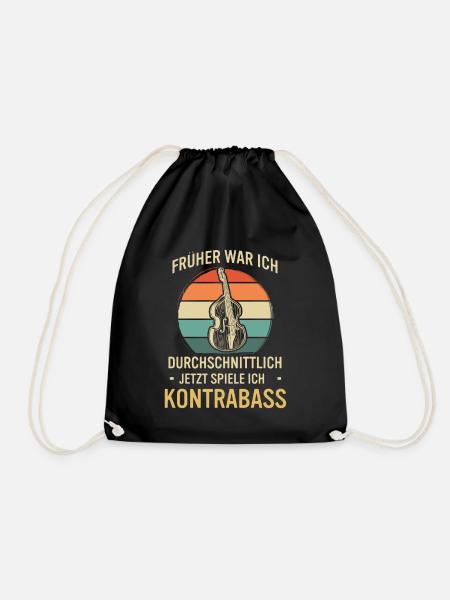 Kontrabass Kontrabassspieler Kontrabassist - Turnbeutel - Schwarz
