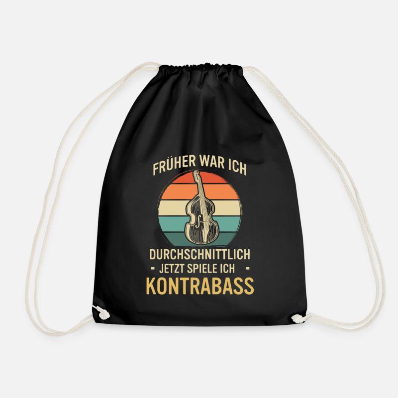Kontrabass Kontrabassspieler Kontrabassist - Turnbeutel - Schwarz