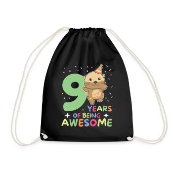 Loutre pour ses enfants de 9 ans - Sac de sport léger - noir - Devant
