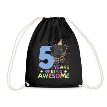 Labrador pour les enfants de 5 ans - Sac de sport léger - noir - Devant