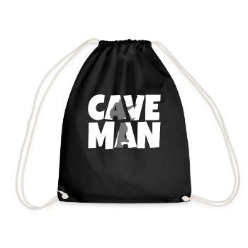 Höhlenmensch Cave Man Höhle Caving Höhlenwandern - Drawstring Bag - black - Front