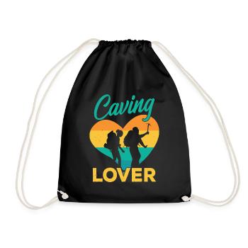 Cave lovers Cave Hiking Caving Cave - Drawstring Bag - black - Front