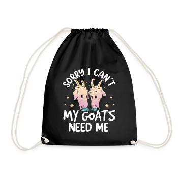 Malheureusement, mes chèvres n’ont pas besoin de moi animal - Sac de sport léger - noir - Devant