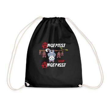 Angepisst von Angepasst Be Different Husky Hund - Turnbeutel - Schwarz - Vorne
