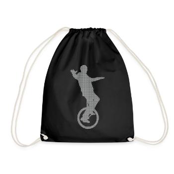 Unicycle - Drawstring Bag - black - Front