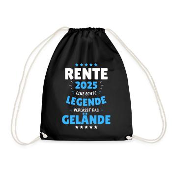 RENTE 2025 - EINE LEGENDE VERLÄSST DAS GELÄNDE! - Turnbeutel - Schwarz - Vorne