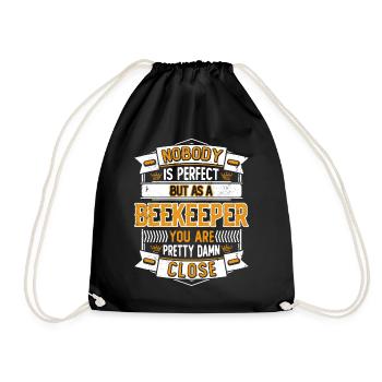 Funny beekeepers & bees - Drawstring Bag - black - Front