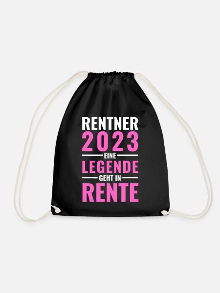 Rentnerin 2023 - Eine Legende geht in Rente - - Turnbeutel - Schwarz