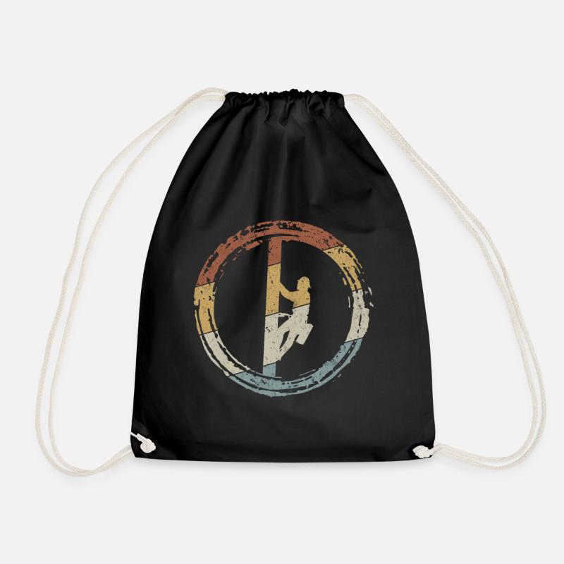 Funny electrician - Drawstring Bag - black