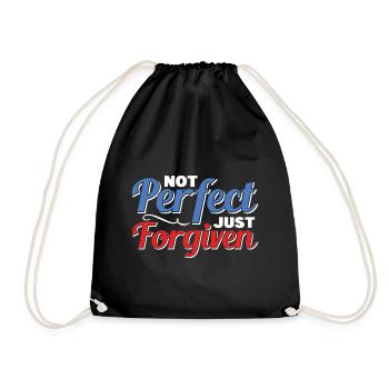 Not Perfect Just Forgiven For Christians - Drawstring Bag - black - Front