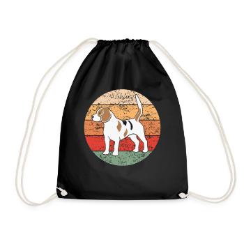 Beagle Dog Lovers Retro Vintage Cadeau - Sac de sport léger - noir - Devant